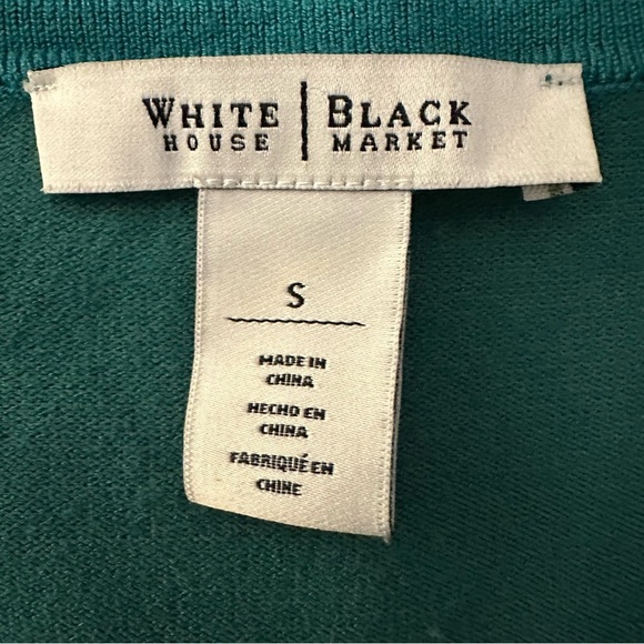 White House Black Market Green Snap Front Cardigan Small - Picture 9 of 11